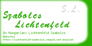 szabolcs lichtenfeld business card